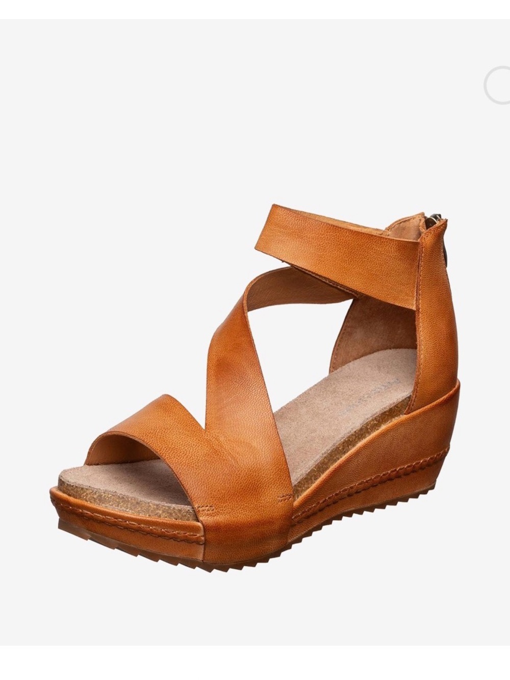 NWT Antelope D34 Davi Tan Leather Wedge Sandals Sz 8–8.5